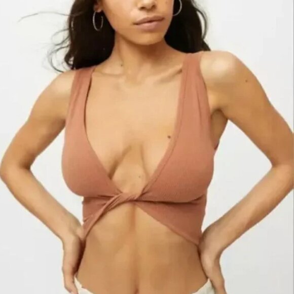 Urban Outfitters Tops - Out From Under Wrap It Up Seamless Reversible Bra Top M/L Taupe